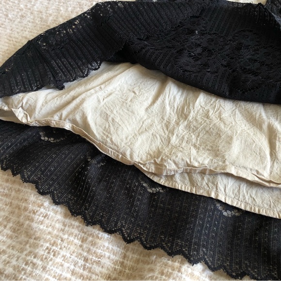 FREE PEOPLE Nude Black Lace Mini Backless Dress XS - Picture 6 of 10